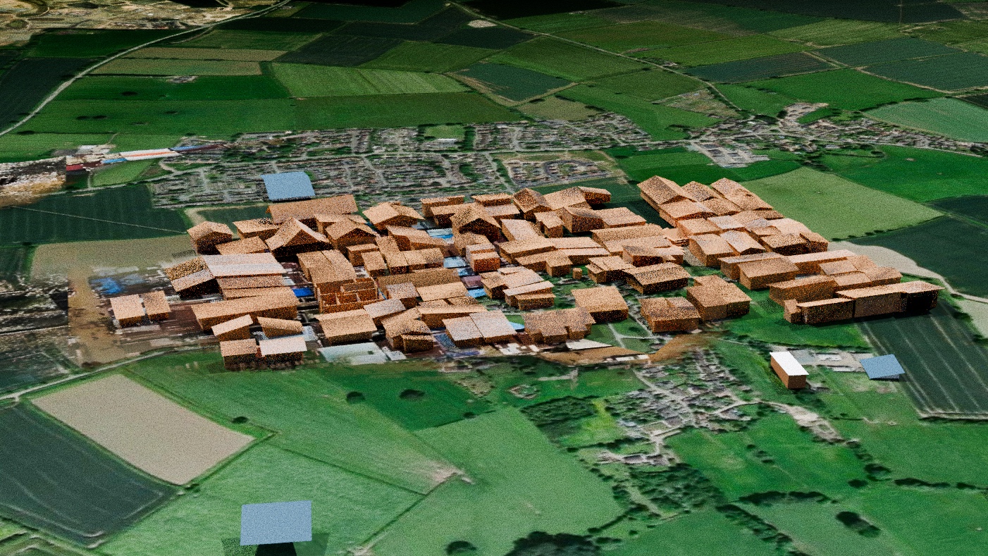 Aerial view of an informal settlement