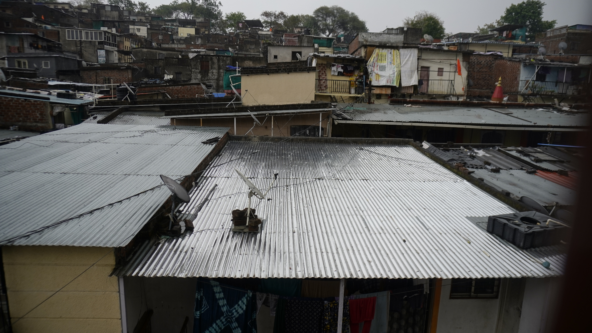Reflective roof after installation