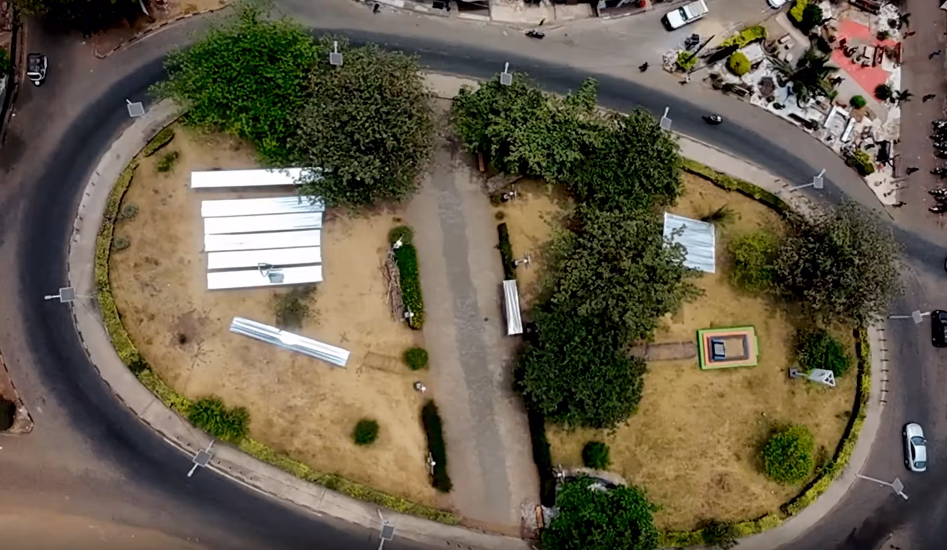 Aberdeen roundabout in Freetown redesigned with shade and reflective surfaces